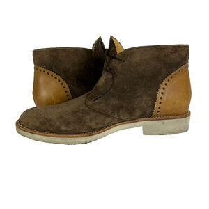 Truman's Boots Womens Size 39.5 Super Leggera Two Tone Taupe Soft Suede Leather